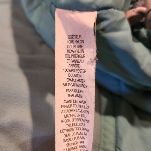 LL BEAN winter ski jacket with removable hood green and white size Medium - Picture 11 of 11